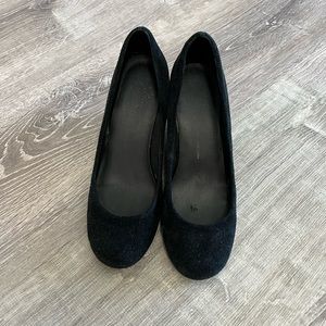 Franco Sarto Velvet Wedges